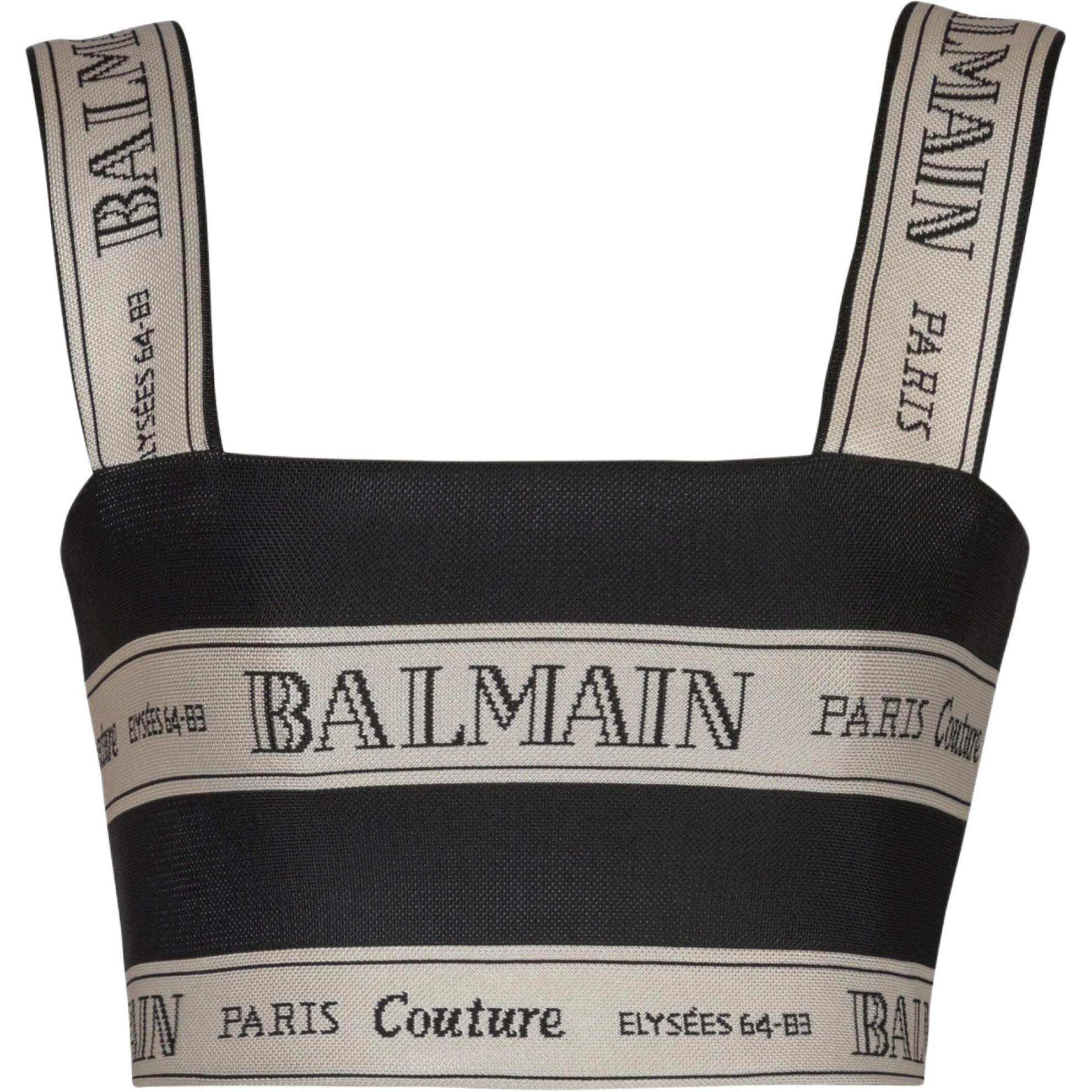 Женская майка BALMAIN (черная)