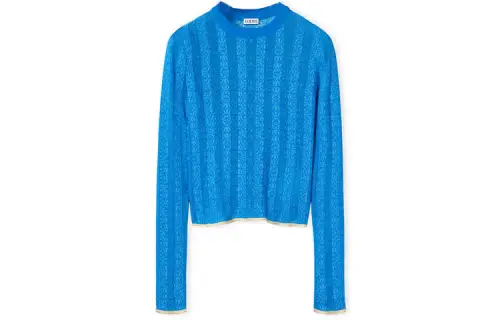 LOEWE FW22 Slim Fit Sweater Women's Blue