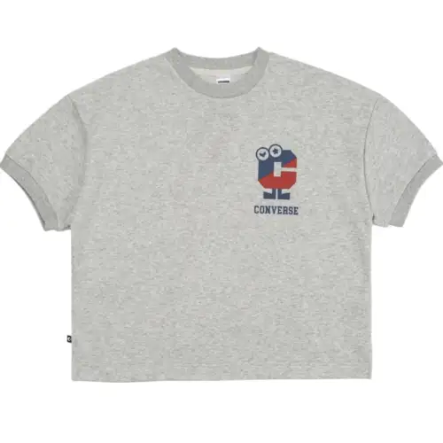 Converse Tee SS25 Drop Shoulder Sleeve T Shirt Women's Gray