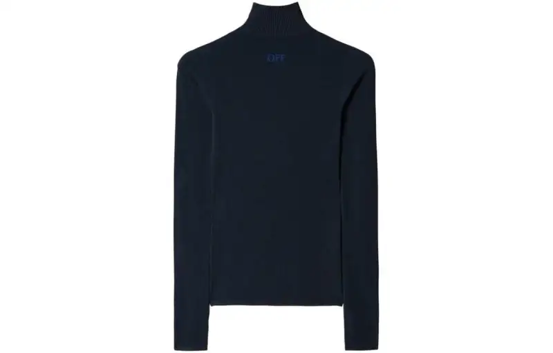 OFF-WHITE OFF-logo High Neck Long-Sleeved Jumper