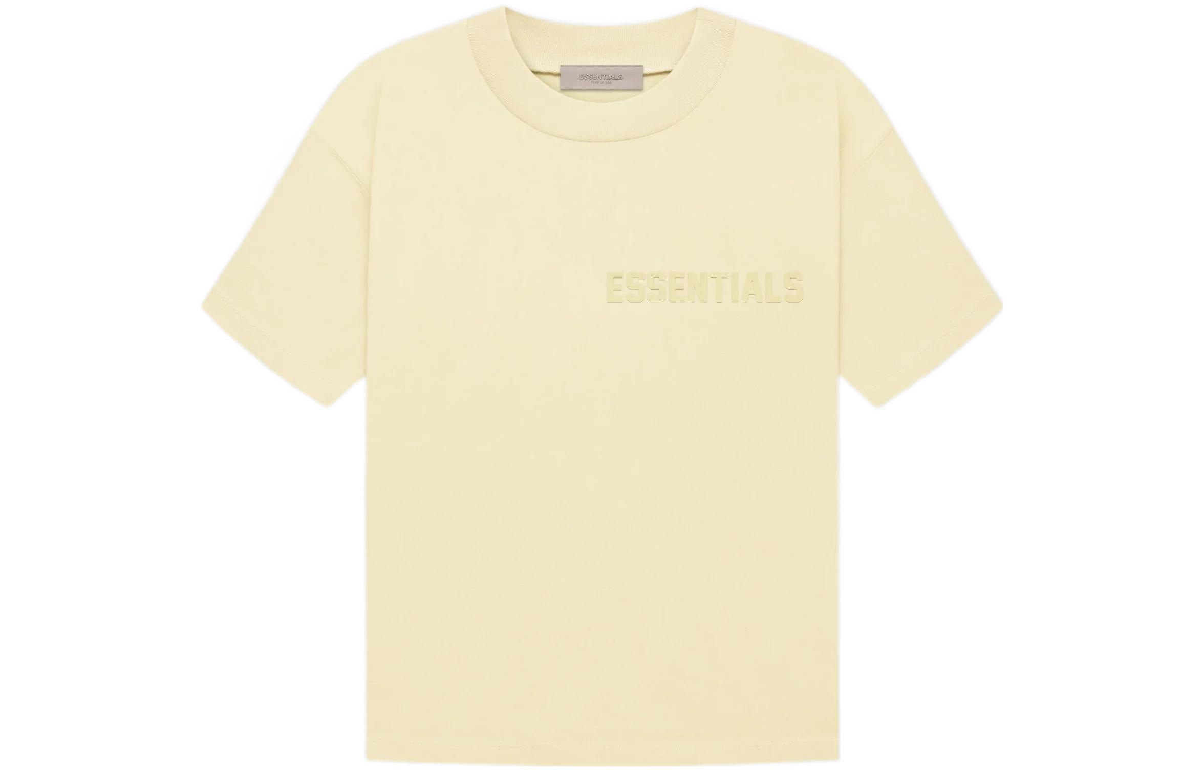 Женская футболка Fear of God Essentials (желтая)