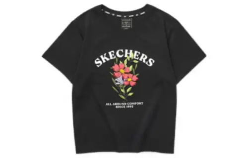 Skechers T Shirts Women's Crew Neck Moderate Straight Fit