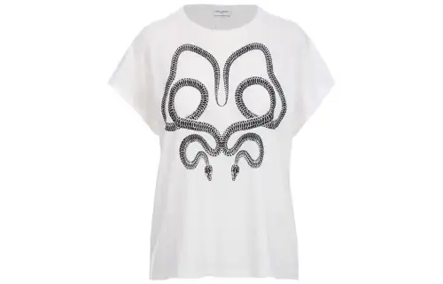 SAINT LAURENT T Shirts Women's White Crew Neck
