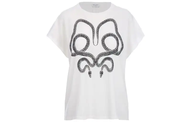 SAINT LAURENT T Shirts Women's White Crew Neck