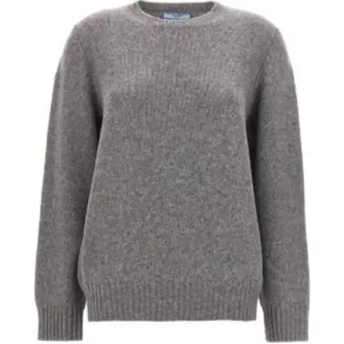 PRADA Long-Sleeved Crewneck Knitted Jumper