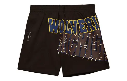 Travis Scott X Mitchell & Ness Michigan Wolverines Basketball Shorts
