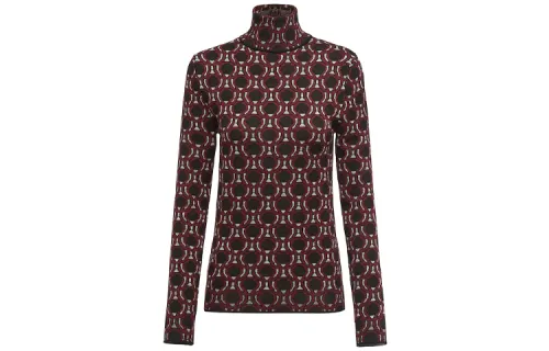 PRADA Sweaters Women's Black Turtleneck Moderate Base Layer