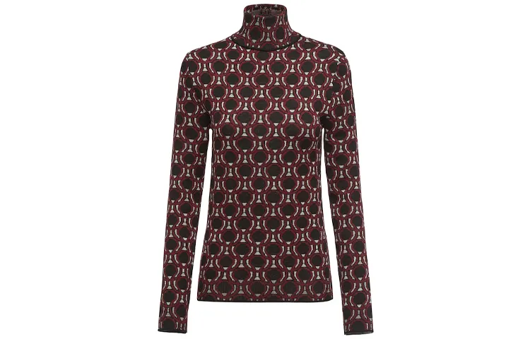 PRADA Sweaters Women's Black Turtleneck Moderate Base Layer
