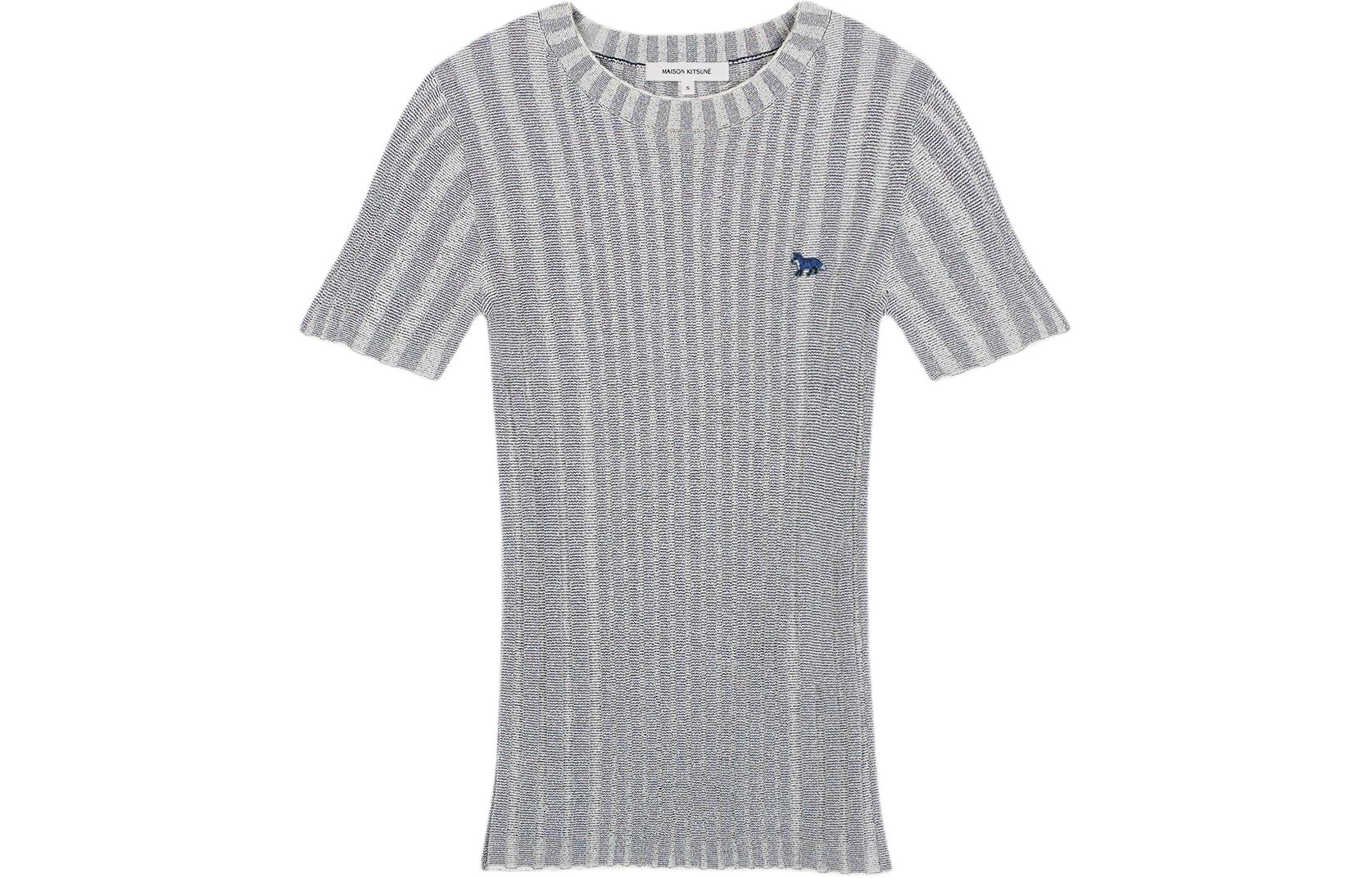 Женская футболка Maison Kitsune BABY FOX SS24 T (темно-синий)