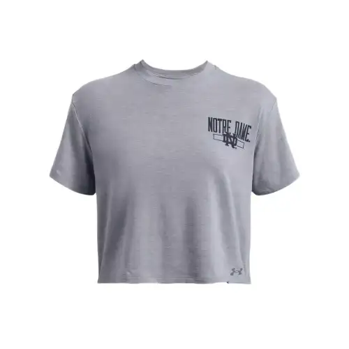 Under Armour All DayCollegiate Drop Shoulder Sleeve T Shirt Women's Gray
