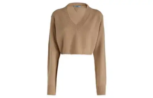PRADA Sweaters Women's Umber V Neck Moderate Other