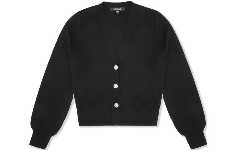 GUESS Твердый цвет v кардиган трикотажный свитер женский