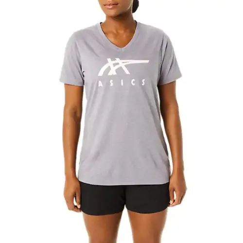 Asics Regular T Shirt Women's Lavender Gray Mixed Color