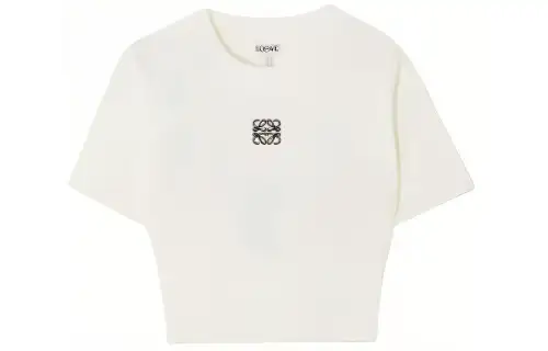 LOEWE T Shirts Women's White Crew Neck Moderate Straight Fit