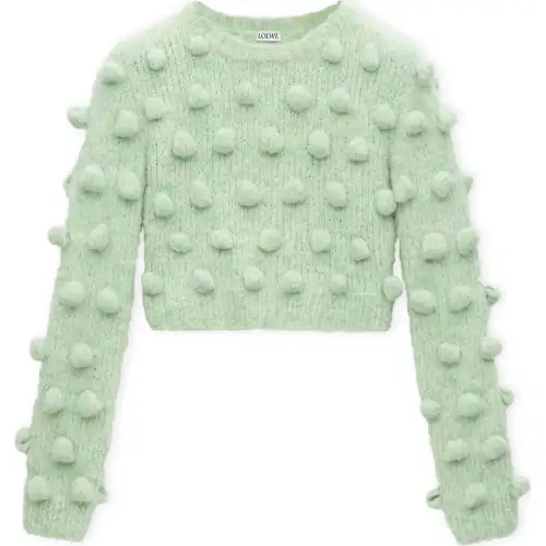 LOEWE Bubble Detailed Cropped Jumper