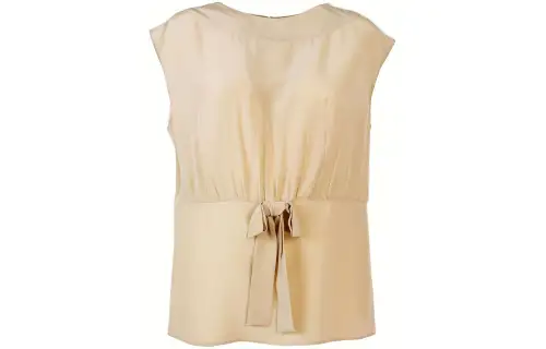 PRADA T Shirts Women's Beige Boat Neck Moderate Straight Fit