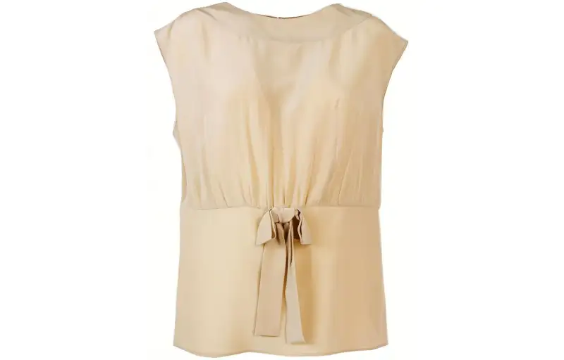 PRADA T Shirts Women's Beige Boat Neck Moderate Straight Fit