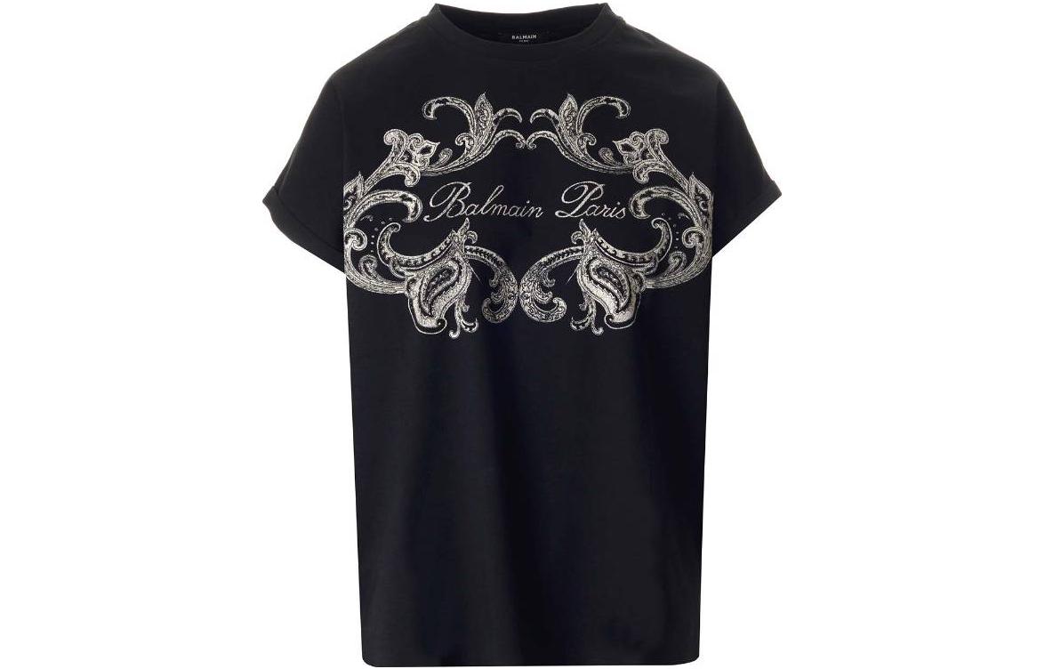Женская футболка BALMAIN (черная)