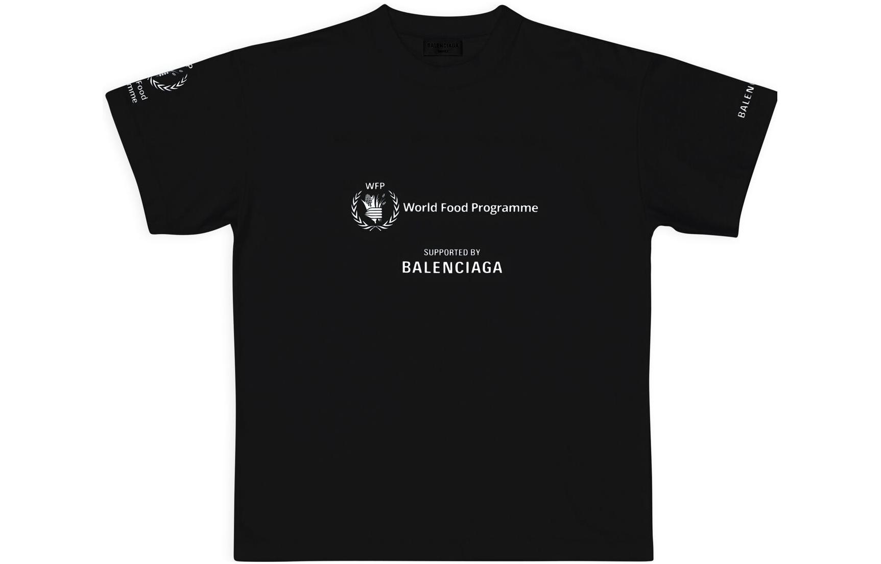 Balenciaga X WFP FW22 Drop Shoulder Sleeve T Shirt Women's Black