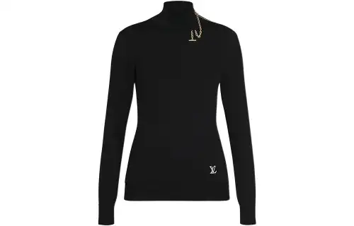 LOUIS VUITTON Shoulder Detail Turtleneck Sweater