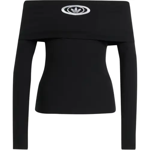 Adidas Women's Off Shoulder Long Sleeve Top Black