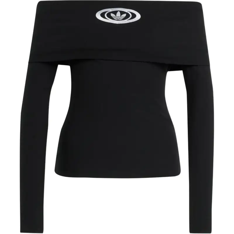 Adidas Women's Off Shoulder Long Sleeve Top Black
