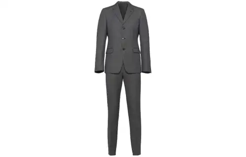 PRADA Single Breasted Wool Suit Business Suit Men's Slate Gray