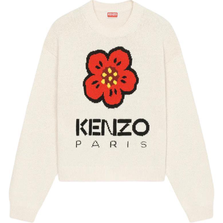 KENZO Boke Flower Logo Intarsia Crewneck Jumper