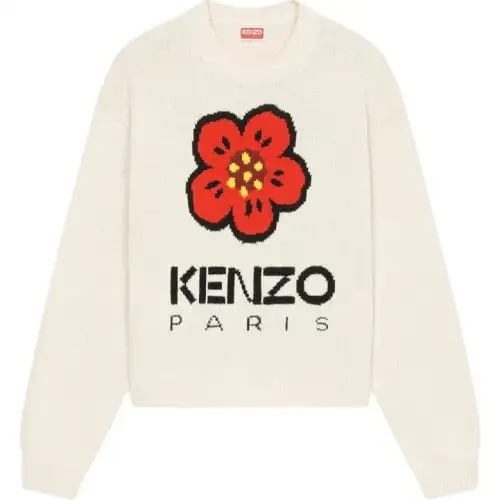 KENZO Boke Flower Logo Intarsia Crewneck Jumper