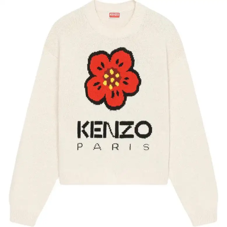 KENZO Boke Flower Logo Intarsia Crewneck Jumper