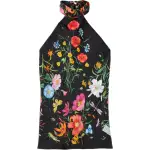 GUCCI Tank Tops Women's Black Halter Neck