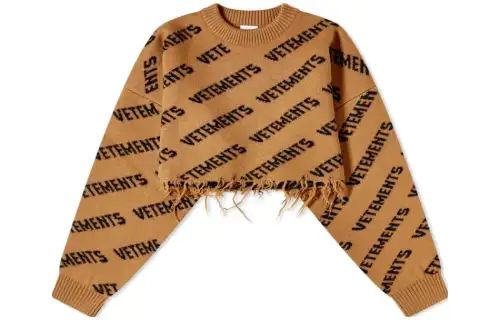 Vetements Crop Tops Women's Brown