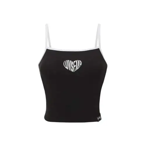 FILA X LUVISTRUE Tank Tops Women's Black Moderate Straight Fit