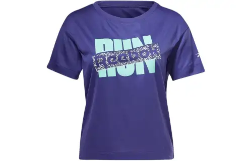 Reebok Drop Shoulder Sleeve T Shirt Women's Purple