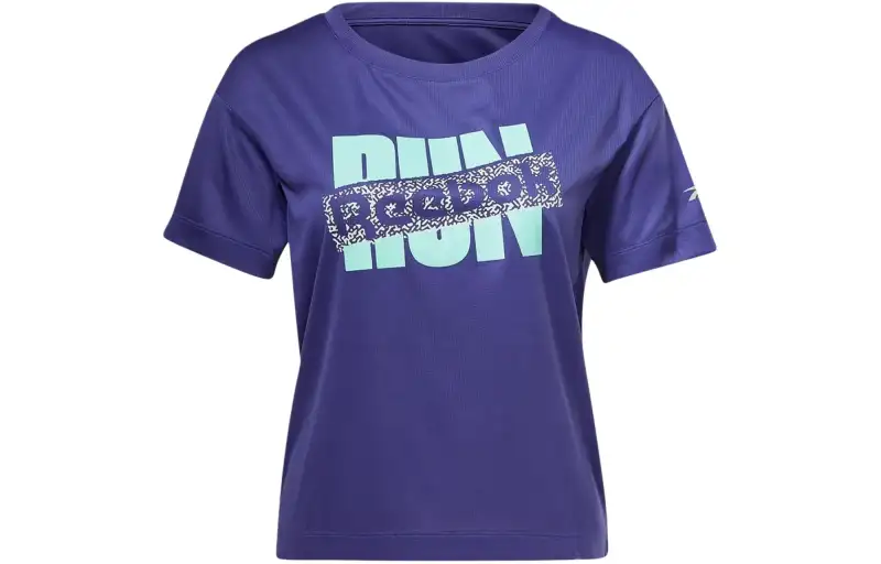 Reebok Drop Shoulder Sleeve T Shirt Women's Purple