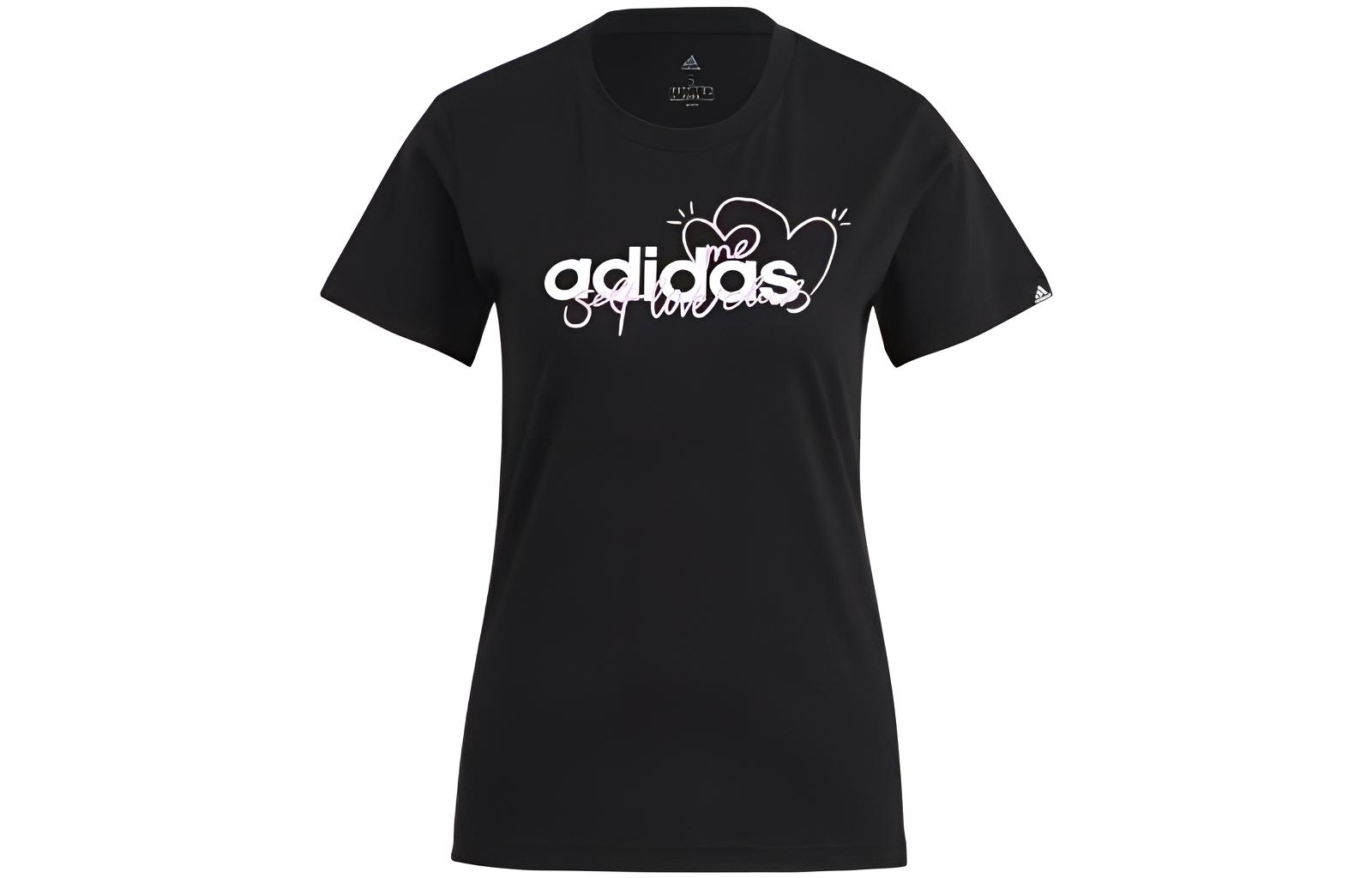 Женская футболка adidas Love Logo (черная)