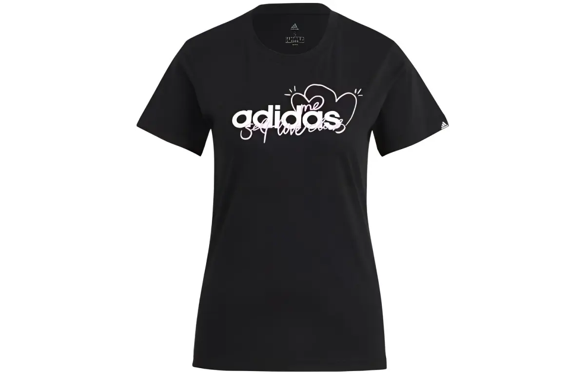 Adidas Set in Sleeve T Shirt Women's Black