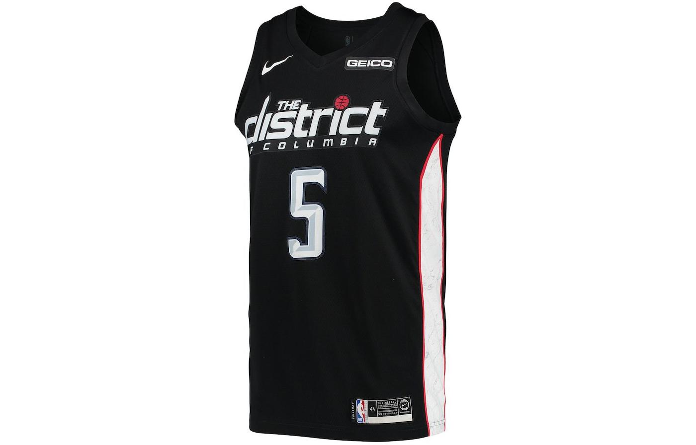 Nike Basketball Jersey 2018/19 Season, Washington Wizards, Bobby Portis Size 5 Men's Black