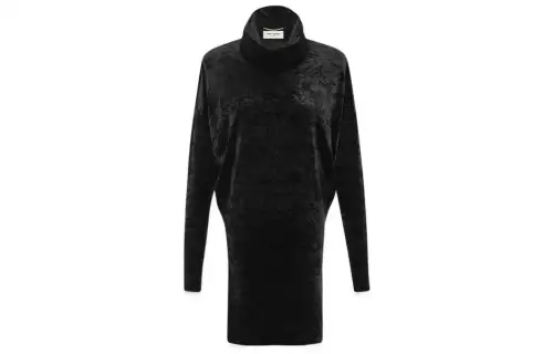 SAINT LAURENT High Neck Long Sleeved Top