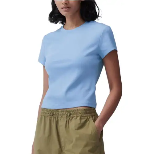UNIQLO T Shirt Women's Aqua Blue