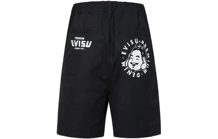 EVISU Casual Shorts Men's Black Moderate