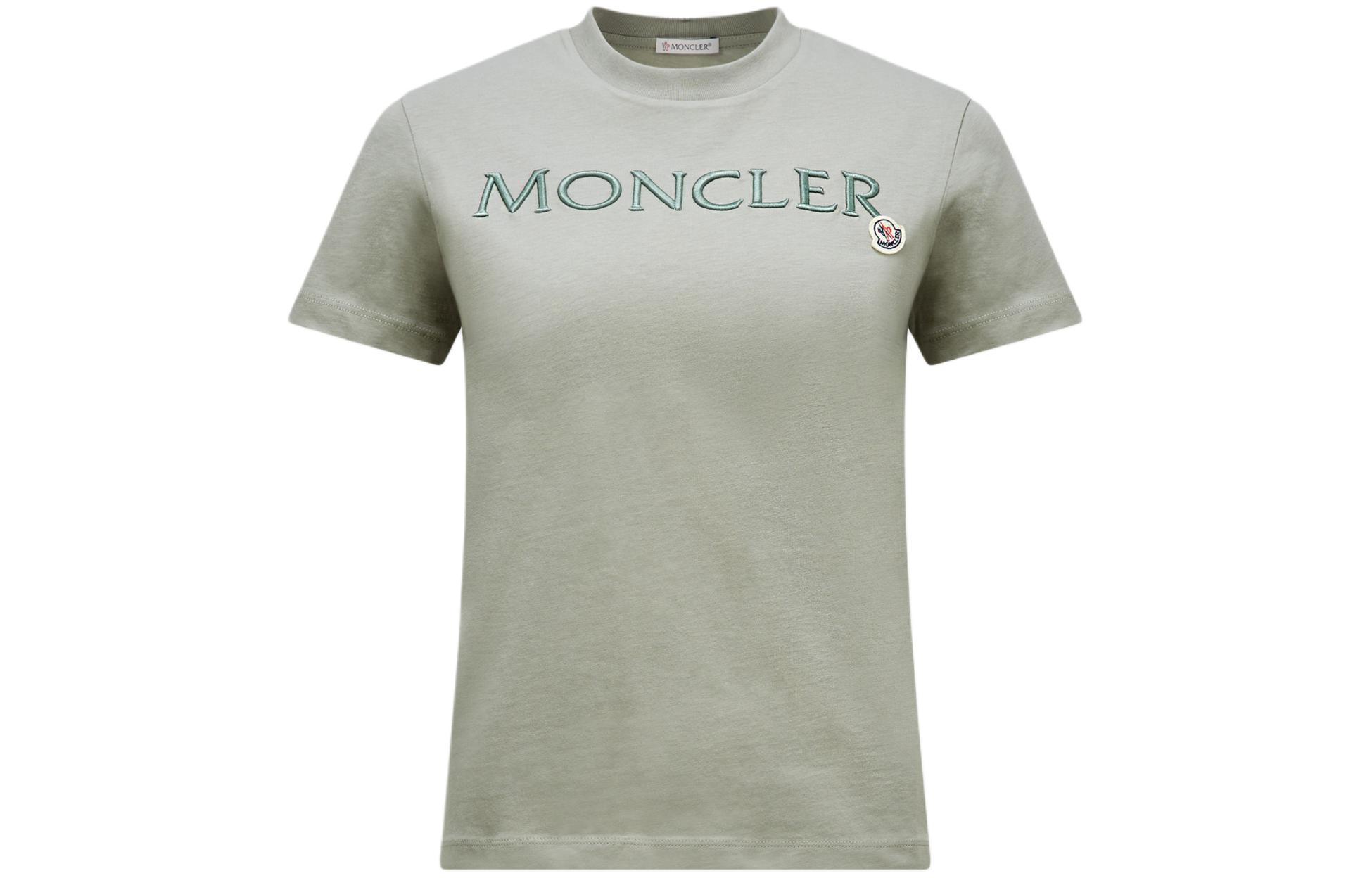 Женская футболка Moncler (зеленая)