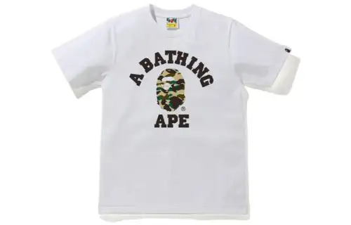 A BATHING APE 1st Camo College Cotton T-shirt