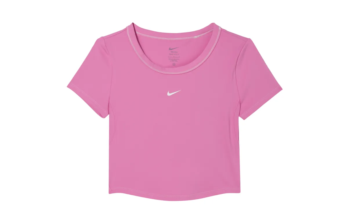 Nike Dri Fit One Fitted Dri FIT Crop Top Women's Naughty Pink