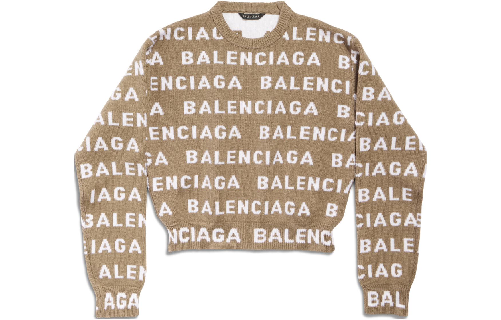 Женский свитер Balenciaga Собрание (бежевый)
