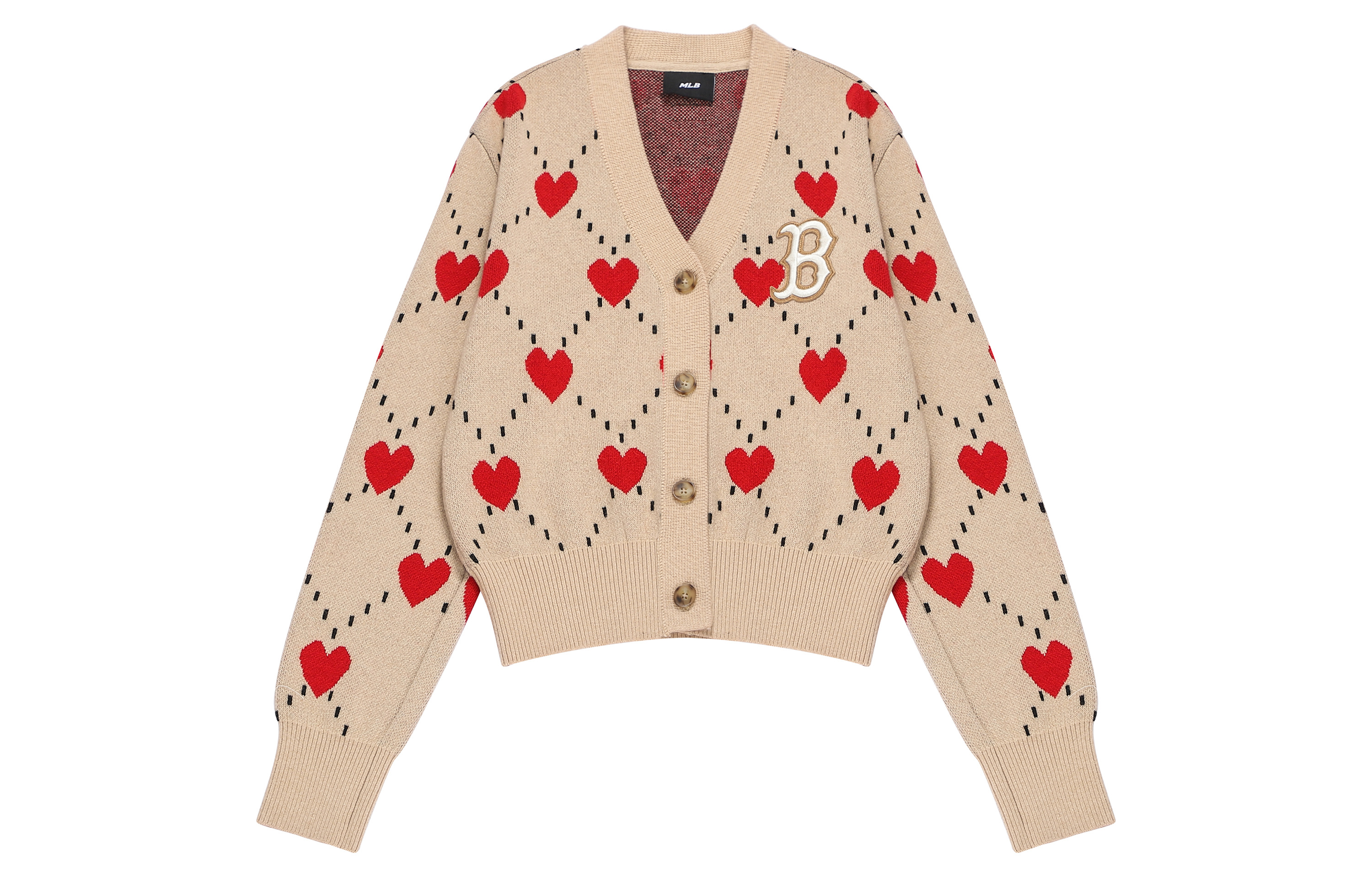 Женский кофта-кардиган MLB FW22 (бежевый)