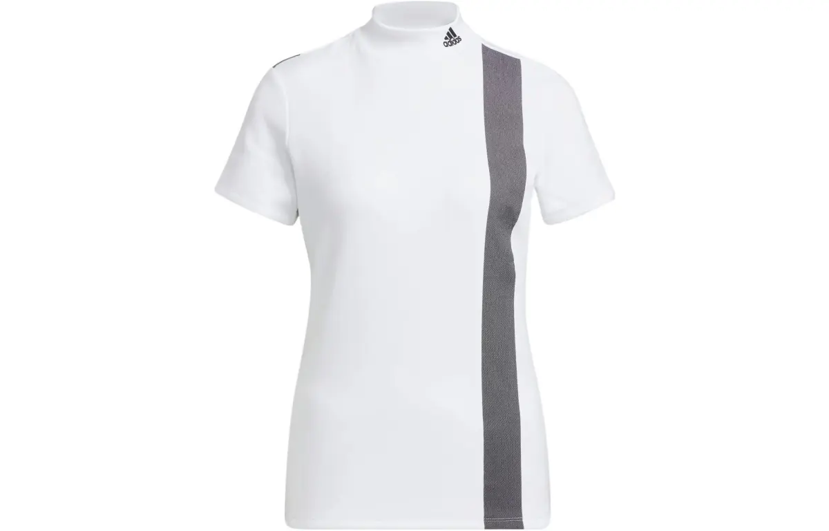 Adidas T-Shirts Women's White Crew Neck Moderate Straight Fit