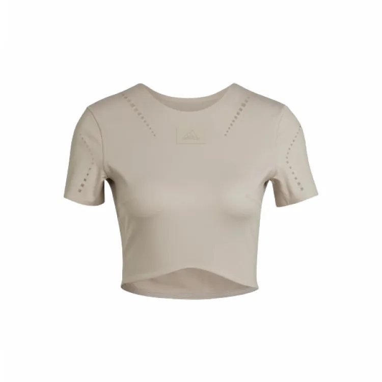 Adidas T-Shirts Women's Gray Crew Neck Moderate