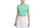 Nike Crop Tops Women's Spring Green Crew Neck Moderate