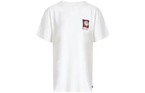 Vans T Shirts Women's White Crew Neck Moderate Straight Fit